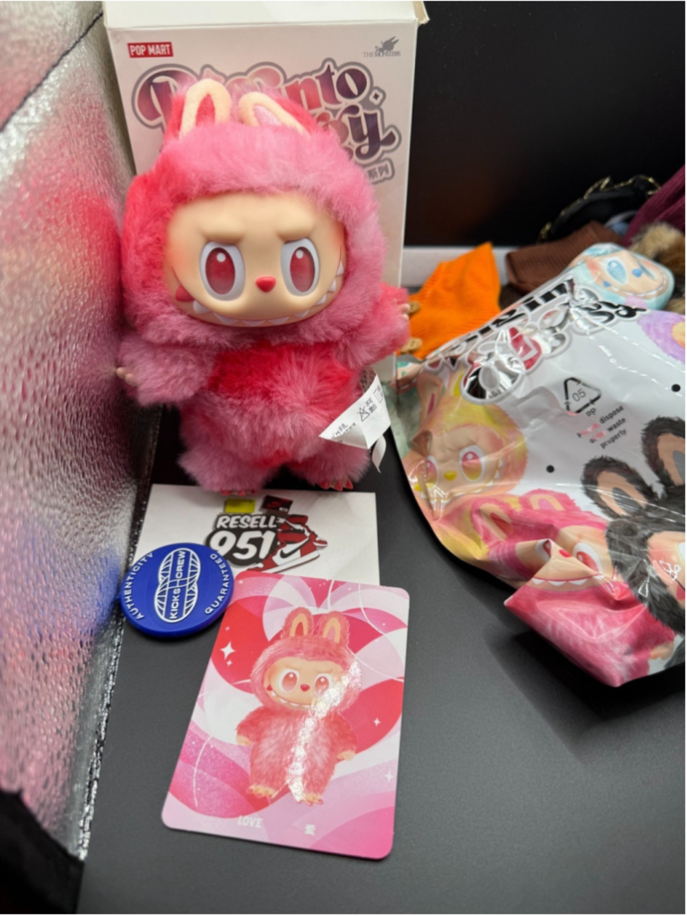 Pop Mart Labubu V3 Big Into Energy Love Figure + Free Accessories